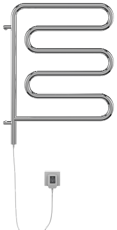 Электро 25 Ш-обр 450х570 поворотный Полотенцесушитель  TERMINUS Старый Оскол - фото 2