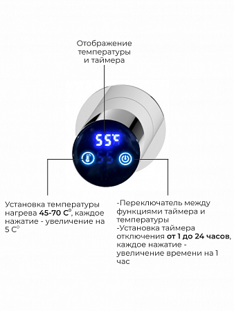 Аккорд П5 500х800 электро Полотенцесушитель TERMINUS Нержавеющая сталь Старый Оскол - фото 4