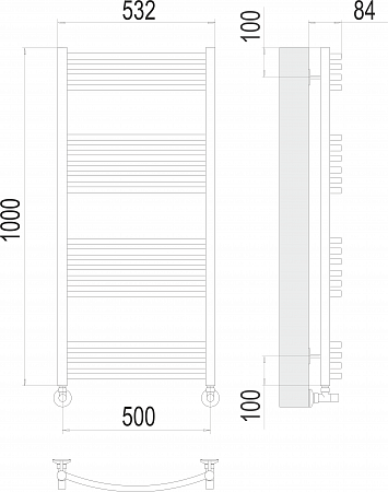 Классик П20 500х1000 Полотенцесушитель  TERMINUS Старый Оскол - фото 3