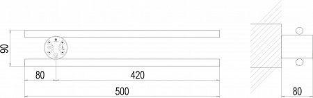 Полка Электро П2 КРУГ 500х90 NEW Старый Оскол - фото 3