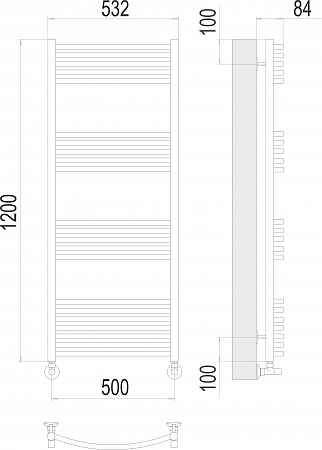 Классик П22 500х1200 Полотенцесушитель  TERMINUS Старый Оскол - фото 3